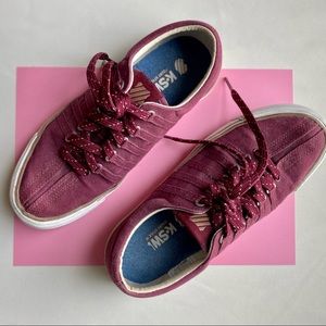 K-Swiss Court Style Burgundy Sneakers